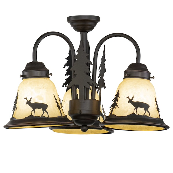 Vaxcel Bryce 3L LED Bronze Rustic Deer Mini Chandelier or Fan Light Kit LK55416BBZ-C - main